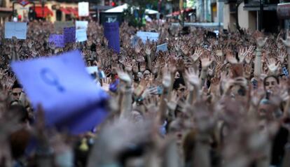 Protest against the La Manada verdict.