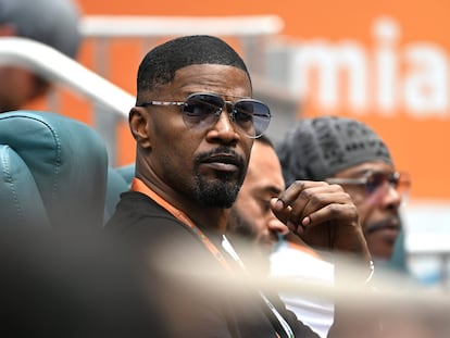 El actor Jamie Foxx en el estadio Hard Rock Stadium de Miami en marzo de 2023.