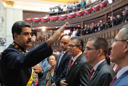 Maduro en un acto de la Asamblea Nacional Constituyente.