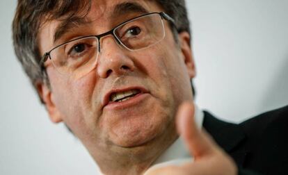 Carles Puigdemont, expresidente de la Generalitat, el pasado febrero.