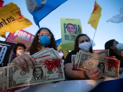 Protestos contra o presidente Jair Bolsonaro dia 30 de junho,em Brasília.