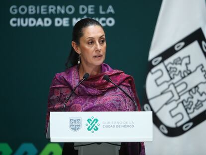 Claudia Sheinbaum durante una conferencia de prensa en noviembre de 2019.