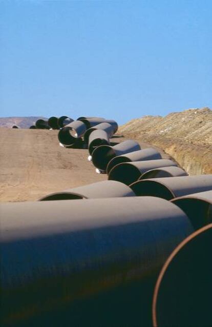 Un tramo de la construcción del gaseoducto del Magreb (Foto: Naturgy)