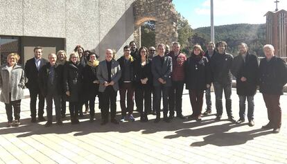Una imatge de la junta directiva de l'AMI a Girona.