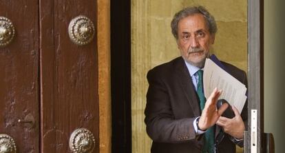 José Chamizo, tras su intervención en el Parlamento.