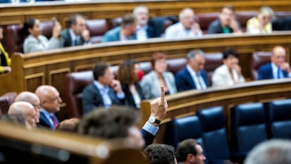 Momento de la votación en el Congreso sobre el alquiler vacacional que el Gobierno perdió el martes.