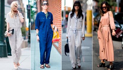 Mono largo (e informal)

¿Quién dijo que los monos solo eran aptos para ir arreglada? El street style de la Semana de la Moda de Nueva York nos deja un buen puñado de ejemplos en los que esta prenda relaja su silueta y se mezcla con toda clase de complementos y zapatos.