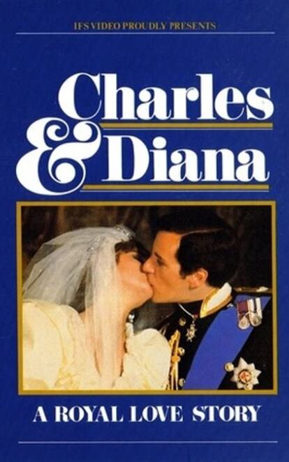 El cartel de la película 'El romance real de Carlos y Diana' (1982), protagonizada por Caroline Bliss y David Robb.