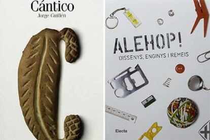 Portadas de <i>Cántico,</i> de Jorge Guillén (Estudio Manuel Estrada para EL PAÍS), y de <i>Alehop!</i> (Andreu Balius