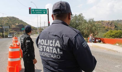 Policías del Estado de Queretaro, en México.