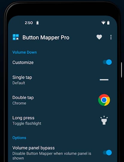 Aplicación Button Mapper para Android