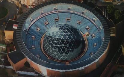 Recreación de la cúpula que cubrirá el ruedo de la plaza de Bilbao.