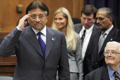 El presidente de Pakistán, Pervez Musharraf, hoy en el Capitolio de Washington.