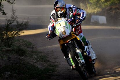 Marc Coma, durante la etapa de ayer, la segunda del Dakar.