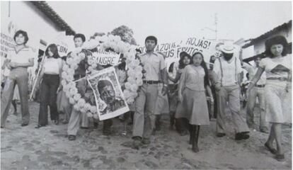 Manifestación en San Luis Acatlán (Guerrero), en 1980.