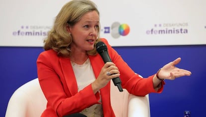 La ministra de Economía y Empresa en funciones, Nadia Calviño.