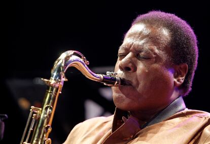 Wayne Shorter en las 51.ª edición del festival Jazz a Juan, en el sur de Francia, el 15 de julio de 2011.