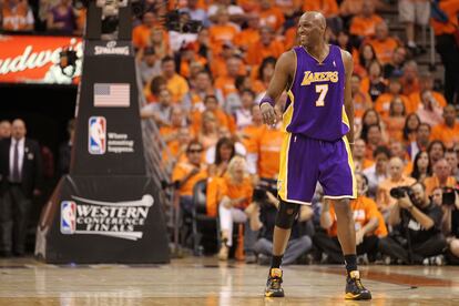 Lamar Odom, jugando con los Lakers en mayo de 2010.