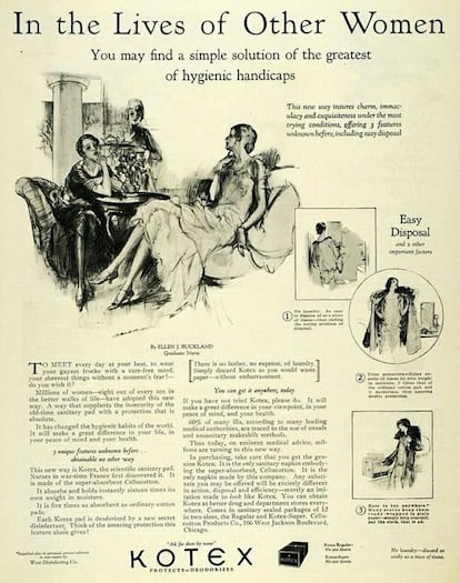 Anuncio de Kotex en 1926. 