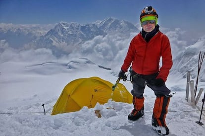 Juanjo Garra en el ascenso al Dhaulagiri, en Nepal.