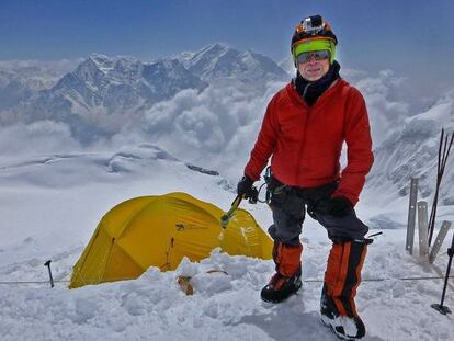 Juanjo Garra en el ascenso al Dhaulagiri, en Nepal.