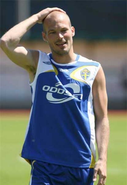 Ljungberg, en un entrenamiento.