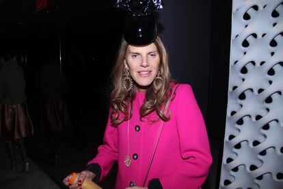 Anna Dello Russo, en el hotel Standard, descansando entre desfile y desfile.