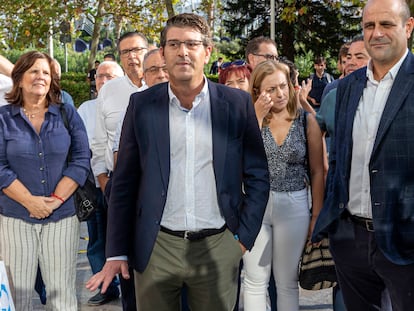 El expresidente de la Diputación de Valencia y alcalde de Ontinyent, Jorge Rodríguez, en el primer día del juicio, el 19 de septiembre.