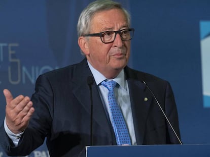 El presidente de la CE, Jean-Claude Juncker. (Claudio Giovannini/ANSA via AP)