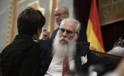 Agustín Javier Mazarrón, presidente de la Mesa de Edad del Congreso en la Sesión Constitutiva de la XIII Legislatura.