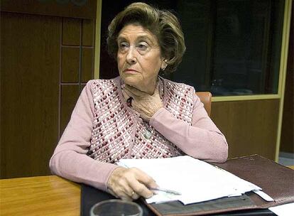 La presidenta del Tribunal Vasco de Cuentas, María Asunción Macho, ayer en el Parlamento.