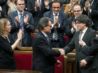 Carles Puigdemont, investit president de la Generalitat. 