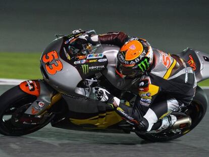 Rabat rueda en el circuito de Losail.