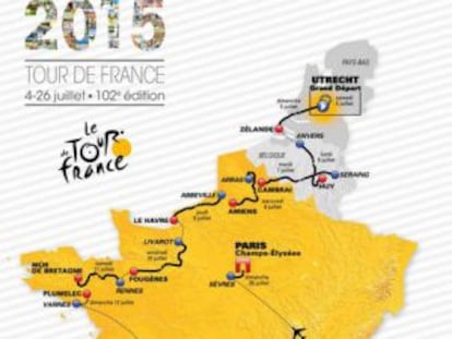 Mapa del recorregut del Tour 2015.