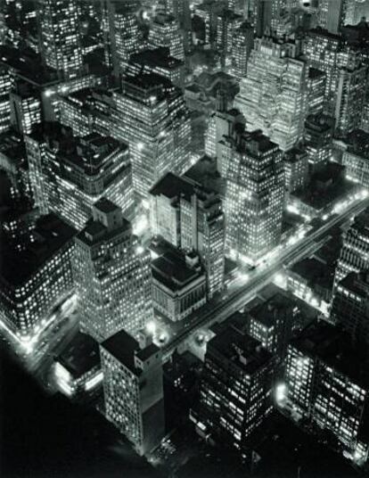 Vista aèria de Nova York, el 1936.