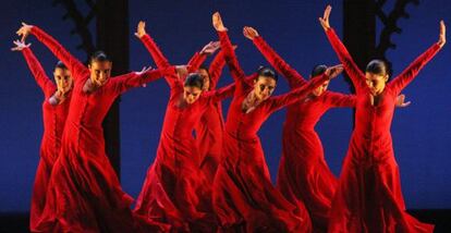 Un momento del espect&aacute;culo Met&aacute;fora, del Ballet Flamenco de Andaluc&iacute;a, que abri&oacute; el viernes el Festival de Jerez.