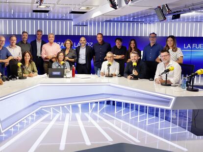 El equipo de Cadena SER, este lunes en la presentación de la temporada 2022-2023 de la emisora.