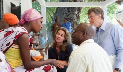 Hablando de malaria en el Hospiral de Bagamoyo District, en Tanzania.