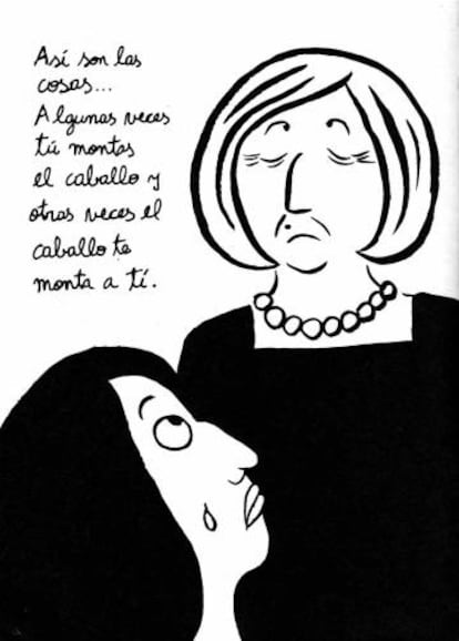Ilustración de 'Bordados', de Marjane Satrapi.