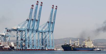 Terminal de contenedores del puerto de Algeciras.