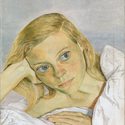 Girl in bed, retrato de Lucian Freud.