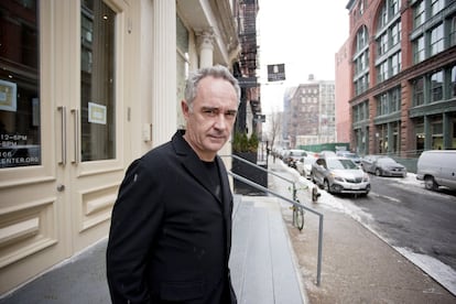 26/01/2014. Ferran Adrià en Nueva York donde presentó su colección de dibujos.