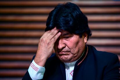 Evo Morales en una rueda de prensa en Buenos Aires, el 21 de febrero pasado.