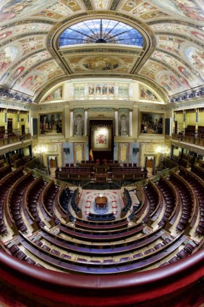 Salón de plenos del Congreso de los Diputados.