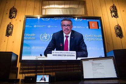 Rueda de prensa de Tedros Adhanom Ghebreyesus, director general de la OMS.