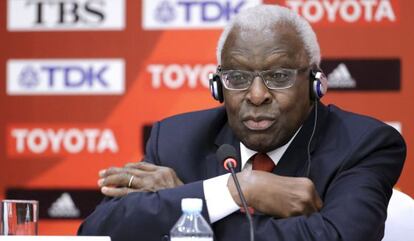 Diack, en una rueda de prensa.