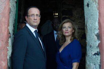 Hollande e sua ex-mulher, Valerie Trierweiler.