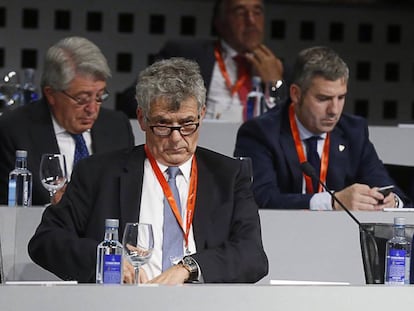 Villar, durante la Asamblea General Extraordinaria de la RFEF celebrada el 11 de octubre en la Ciudad del F&uacute;tbol de Las Rozas.