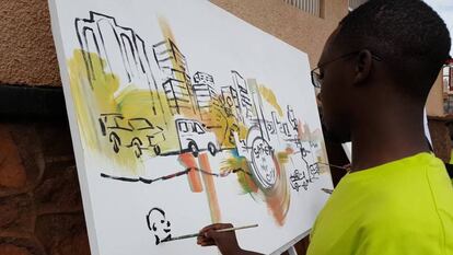 Captura de uno de los vídeos promocionales del proyecto CMiiST en Kampala, Uganda.