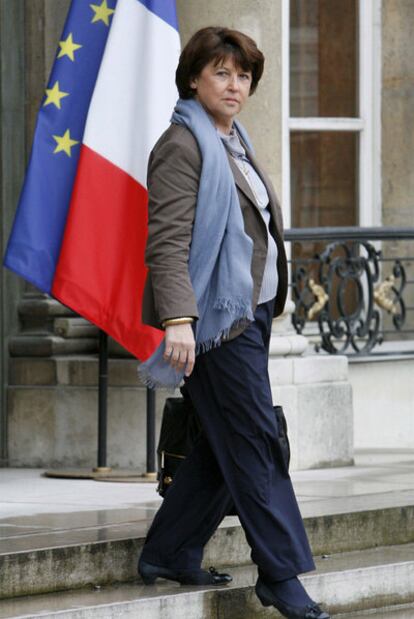 La primera secretaria del Partido Socialista francés, Martine Aubry.